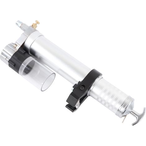 Pistolet graisseur à perceuse à batterie lithium-ion avec buse de graissage séparée pour l'application de graisse en vrac et en fût. (1/5)