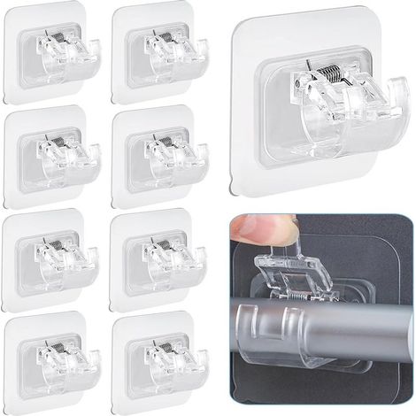 10 transparente Gardinenhaken (6 x 6 cm) pro Packung (1/5)