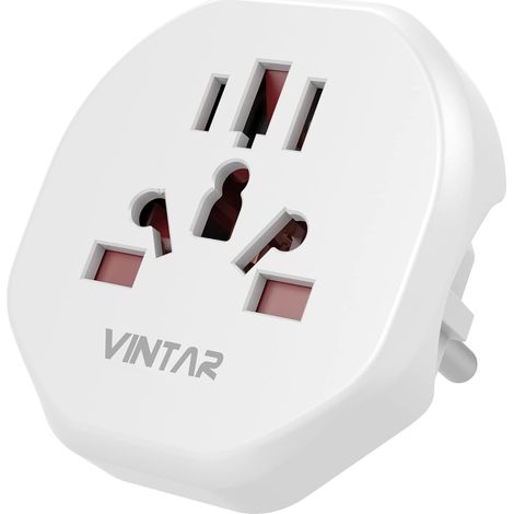 1 Pièces Adaptateur Universel pour Prise France Europe Adaptateur pour Prises UK Anglaise et USA Américaine vers FR, Compatible avec Canada, Chine, Australie, Italie, Suisse, Blanc (1/5)