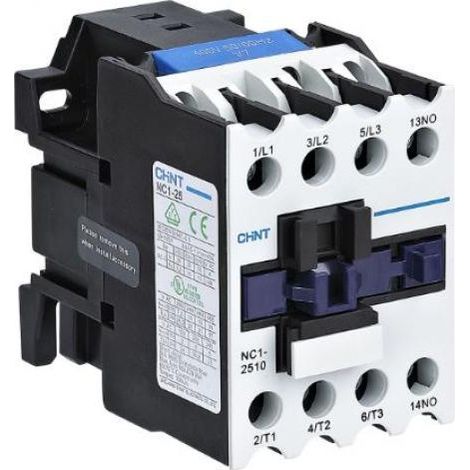 Contactor serie nc1 chint 221870-nc1-25.10/24v - 3p 25a 1na