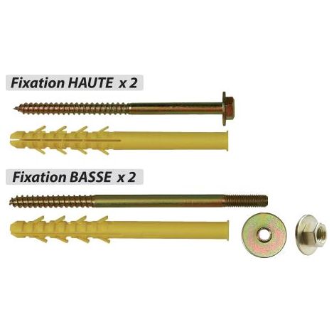 Ing Fixations – Cheville fixation chauffe-eau 16 mm – Longueur 240 mm – Pour plâtre et polystyrène – Sachet de 4 unités