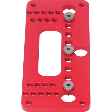 Aluminium-Bohrschablonen-Set für Holzbearbeitung: Stanzvorrichtung, Dübelführung für Schranktüren, Scharnierloch-Schablone, 3-teiliges Präzisionsset. (1/5)