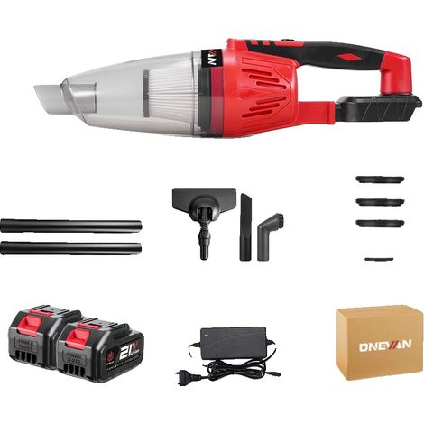 Aspirapolvere senza fili, design portatile, elevata potenza di aspirazione, 2 batterie, 1 caricabatterie (1/2)