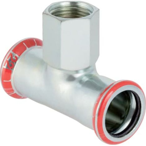 Geberit Mapress Acciaio al carbonio Raccordo a T con filetto femmina, DN 25 / 15 / 25, dø 28 mm, 21309
