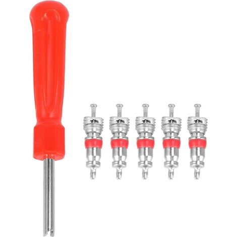 Outil de démonstration de valve de pneu + 5 valves pour voiture, vélo et moto (1/5)