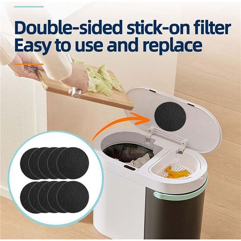 20 filtros de carbón para cubo de compost de 6,7 pulgadas, filtro de carbón activado para compostador de cocina, repuesto para contenedor de encimera.