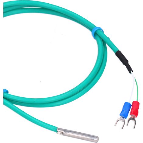 Sonde de température K étanche en silicone, câble souple vert, sonde 5x30mm, plage 0‑200℃, longueur 2m/6.6ft (1/5)