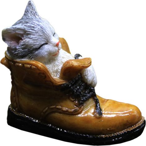 Poupée chat premium miniature en PVC pour jardinage, décoration artisanale, bonsaï (1/5)
