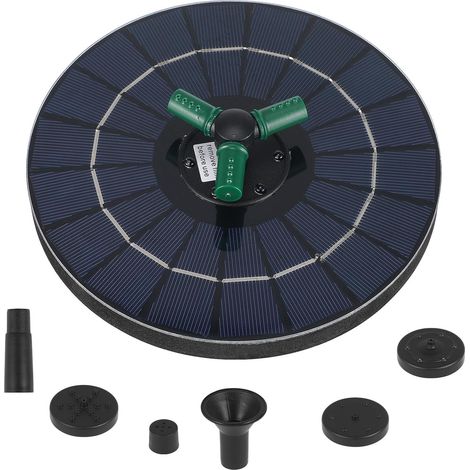Pompe Solaire pour Fontaine Flottante 18 Cm 4w Lumières RGB Fontaine à Eau de Jardin et Bain d'oiseaux à Énergie Solaire Décor de Bassin D'agrément (1/5)