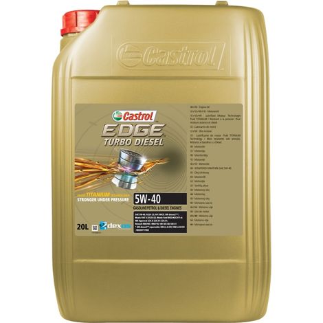ACEITE CASTROL 5W40 20L EDGE TURBO DIESEL TITANIUM C3 / SN/CF / 505.00 505.01 / 229.31 229.51 / M2C917A / RN0710 /9.55535-S2 / OV 040 1547-D4