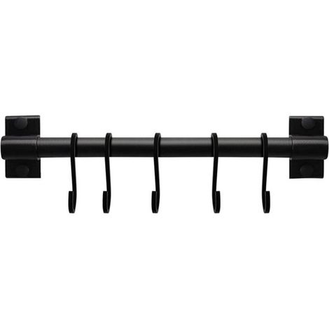 Asta appendiabiti da cucina da 30 cm con 5 ganci (1/4)