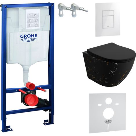 GROHE WC Set mit Vorwandelement, Wand-WC und Spülknopf (1/5)