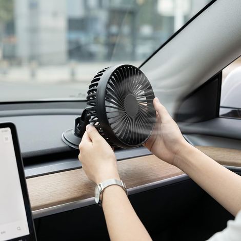 Goshyda Ventilateur de Voiture USB avec Ventouse (1/5)