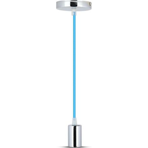 V-TAC VT-7338 Pendelleuchte 1MT E27 Metall mit blauem Kabel Ф39mm IP20 – SKU 3783 (1/5)