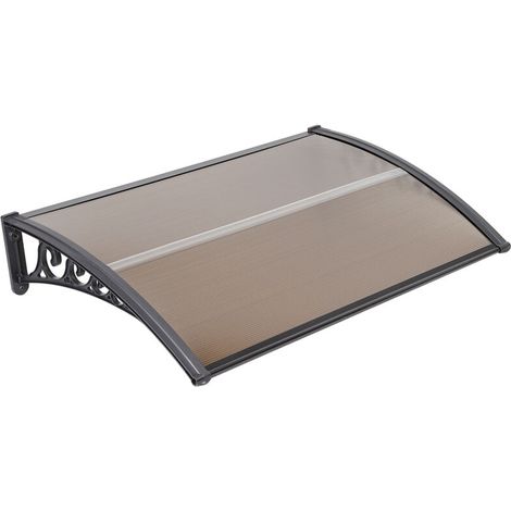 Auvent De Porte - 60 X 100 Cm - Polycarbonate Creux - Pour Porte Ou Fenêtre - 1 Pièce