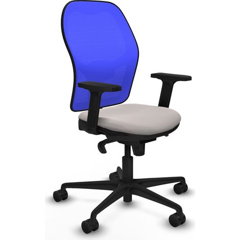 Jorquera sincro malla azul similpiel blanco brazos 2D base nailon ruedas 65mm nailon