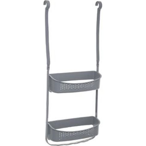 Support de Douche 2 Paniers "Souple" 70cm Gris (1/3)