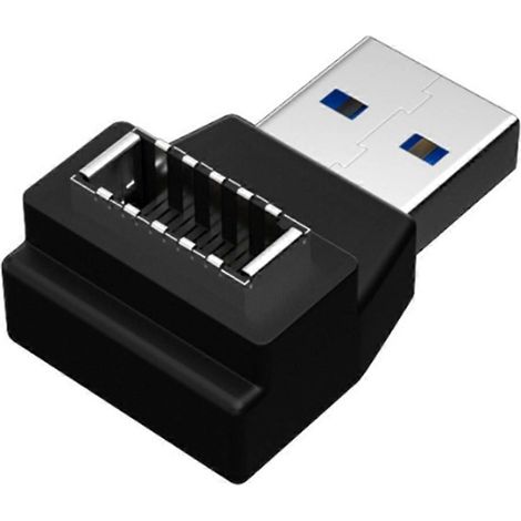 Connecteur USB 3.1 en façade, adaptateur de câble USB Type-E vers USB Type-A, connecteur femelle Type-E vers mâle USB Type-A (1/5)