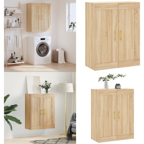 Wandschrank Sonoma-Eiche 69,5x34x90 cm Holzwerkstoff - Holzschrank - Sonoma-Eiche (1/5)