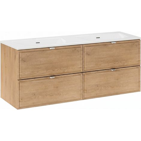 Mueble doble lavabo encastrado 120cm Elias Madera (1/4)