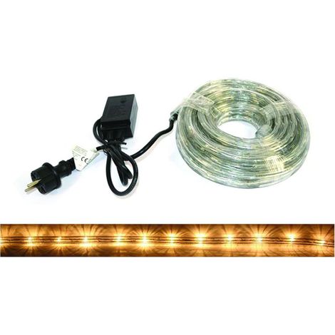 Tubo luminoso 216 LED bianco caldo interno-esterno con giochi luce 10 mt - 24 LED/mt