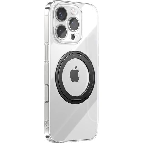 Funda ultradelgada Joyroom JR-16JL6 para iPhone 16 Pro Max, compatible con MagSafe, con soporte de anillo giratorio de 360° - Negra (1/5)