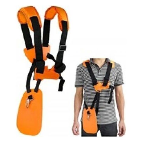 Harnais débroussailleuse - Tondeuse à Harnais Double épaule avec Ceinture de Nylon Durable Adjuestable Couleur orange (1/2)