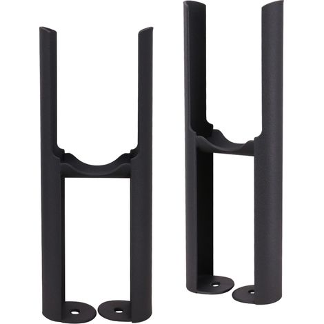 Black Floor Mounting Feet Support Legs Kit for 2 Column Traditional Radiator