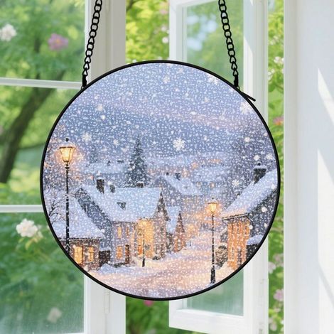 Hängende Dekoration aus Buntglas – Einzigartiger Sonnenfänger aus farbigem Glas, elegante Wohndekoration, Geschenk zum Muttertag oder Geburtstag für Frauen und Mütter, 9 cm (1/5)