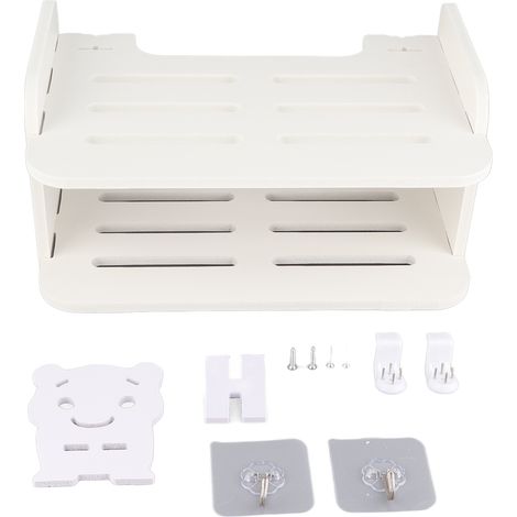 Étagère de rangement pour décodeur TV avec coins arrondis anti-choc