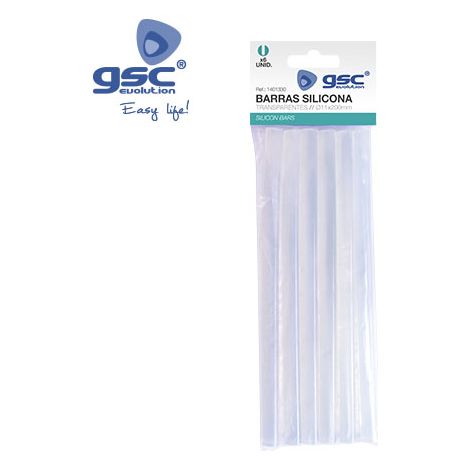 Sacchetto di 6 barre di silicone trasparente Ø11 GSC 001401330
