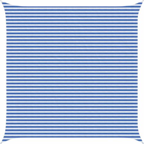 Sunshade Sail Blue and White 5 x 5 m HDPE vidaXL
