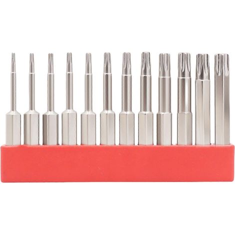 Set mit 12 Blumenkopf-Schraubendreherbits (50/75/100 mm), magnetisches Werkzeug für 1/4-Zoll-Sechskantschraubendreher (1/5)