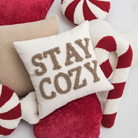 Noël oreiller salon canapé, coussin voiture, oreiller velours broderie (20x50cm [compris noyau]) (1/4)