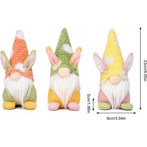 Osterdekoration: Gesichtslose Zwergkaninchenpuppe, Schreibtischdeko, Geschenk für Freundinnen und Kinder (1/5)