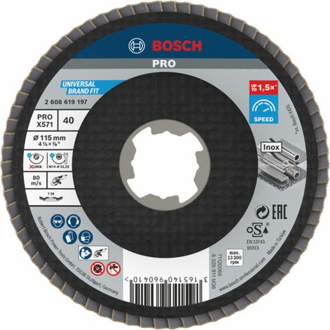 DISQUE À SURFACER À LAMELLES BOSCH ACCESSORIES 2608619197 Ø 115 MM 1 PC(S)