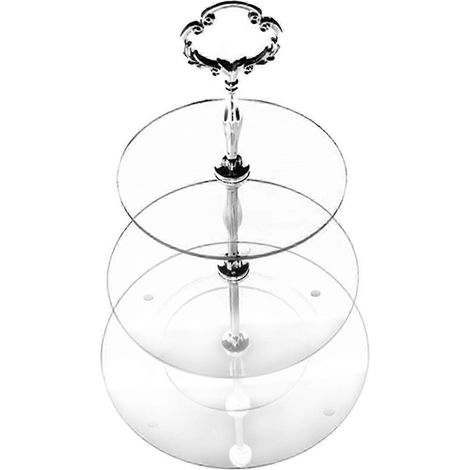 Cupcake-Ständer für die Dessertpräsentation, transparentes, schlichtes dekoratives Serviertablett für Cupcakes, ideal für Schreibtisch und Zuhause-10cm To 15cm To 20cm-3 Tier (1/5)