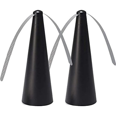 Répulsif À Pales - Ventilateur Anti Mouche Indolore 8,5x24,5x8,5cm - Protection Contre Insectes Volants - Repas Extérieur Jardin Camping 2Pcs Noir (1/5)