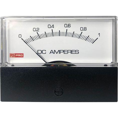 Ampèremètre analogique de panneau V c.c. RS PRO, Echelle 1 (Input)A, 76mm x 74mm ( Prix pour 1 ) (1/3)