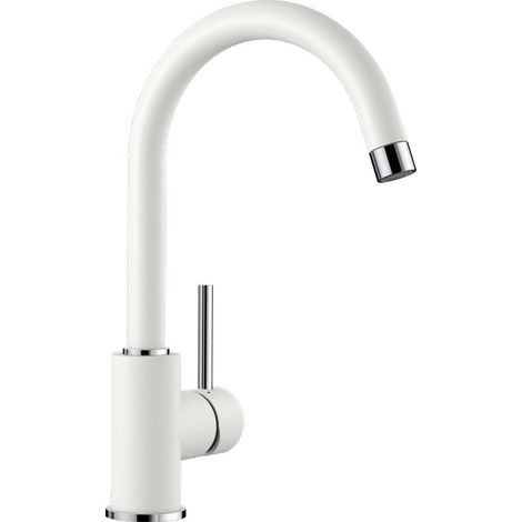 Miscelatore MIDA Silgranit con collo d'oca girevole a 360°, Bianco (519418)