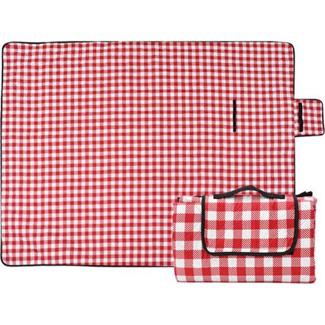 Couverture de Pique-Nique Tapis de Plage Imperméable 200 × 200cm,Tapis de Pique-Nique Léger et Lavable à Carreaux avec Poignée,Convient pour la Randonnée Voyage Camping en Plein Air,Parc (1/3)