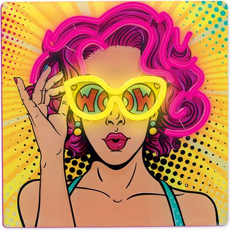 Forever Néon ART LED Power Woman Amarillo Violeta