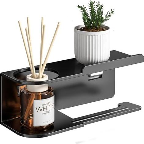 Porte-papier toilette sans perçage, porte-papier toilette autocollant, porte-papier toilette, porte-rouleau de papier toilette montage mural, support WC en acier inoxydable, porte-rouleau de papier to (1/5)