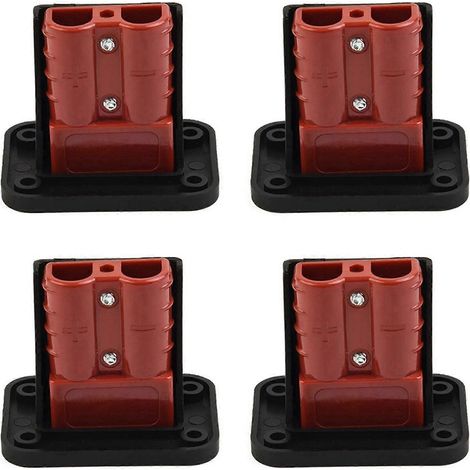 Lot de 4 connecteurs Anderson 50 A, montage encastré, cache-panneau pour caravane, bateau, camion, connecteurs de câbles. (1/5)