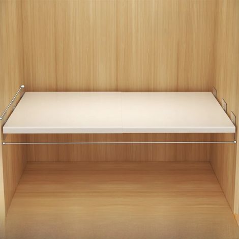(Largeur 42 cm [longueur 80-100 cm, cloison télescopique] version étendue à forte capacité de charge) Étagère extensible en acier au carbone, cloison de rangement murale multi-niveaux, solution de ran (1/5)