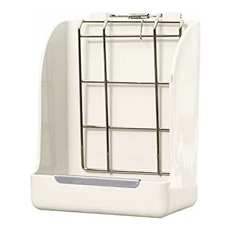 Rabbit hay rack, hay rack, rabbit bowl, white rabbit bowl, grass bowl, feeding bowls for small animals such as rabbits, chinchillas, hamsters and guinea pigs (1/5)