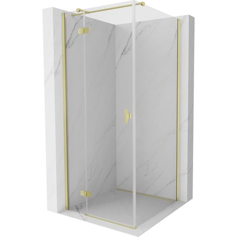 Mexen Mist H T cabine de douche, porte gauche 75 x 75 cm, transparent, or brossé - 8A5T-075-075-55-00-L (1/5)