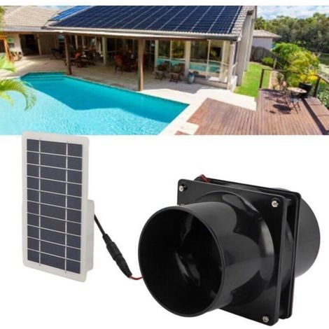 Ventilateur Extraction Solaire 10W, Panneau Solaire Poulailler Serre Camping-car Maison (1/4)