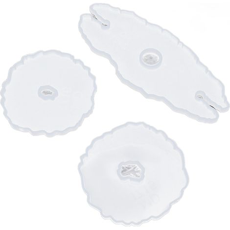 Lot de 3 moules en silicone pour casier à vin. Démoulage facile. Utilisation simple. Moules à sous-verres en silicone de qualité, polyvalents et faciles à utiliser. (1/5)