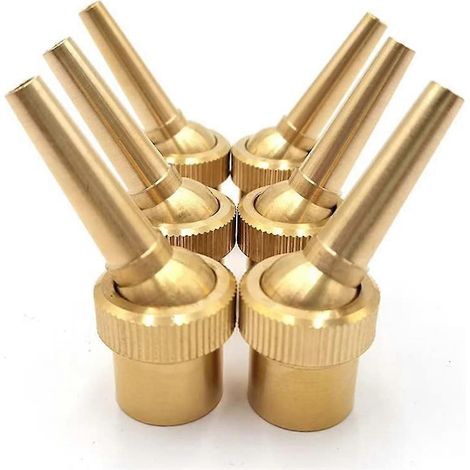6pcs 1/2inch DN15 Brass Fountain Nozzle Adjustable Direction Jet Water SprayHead for Landscaping UseEdition A (1/5)